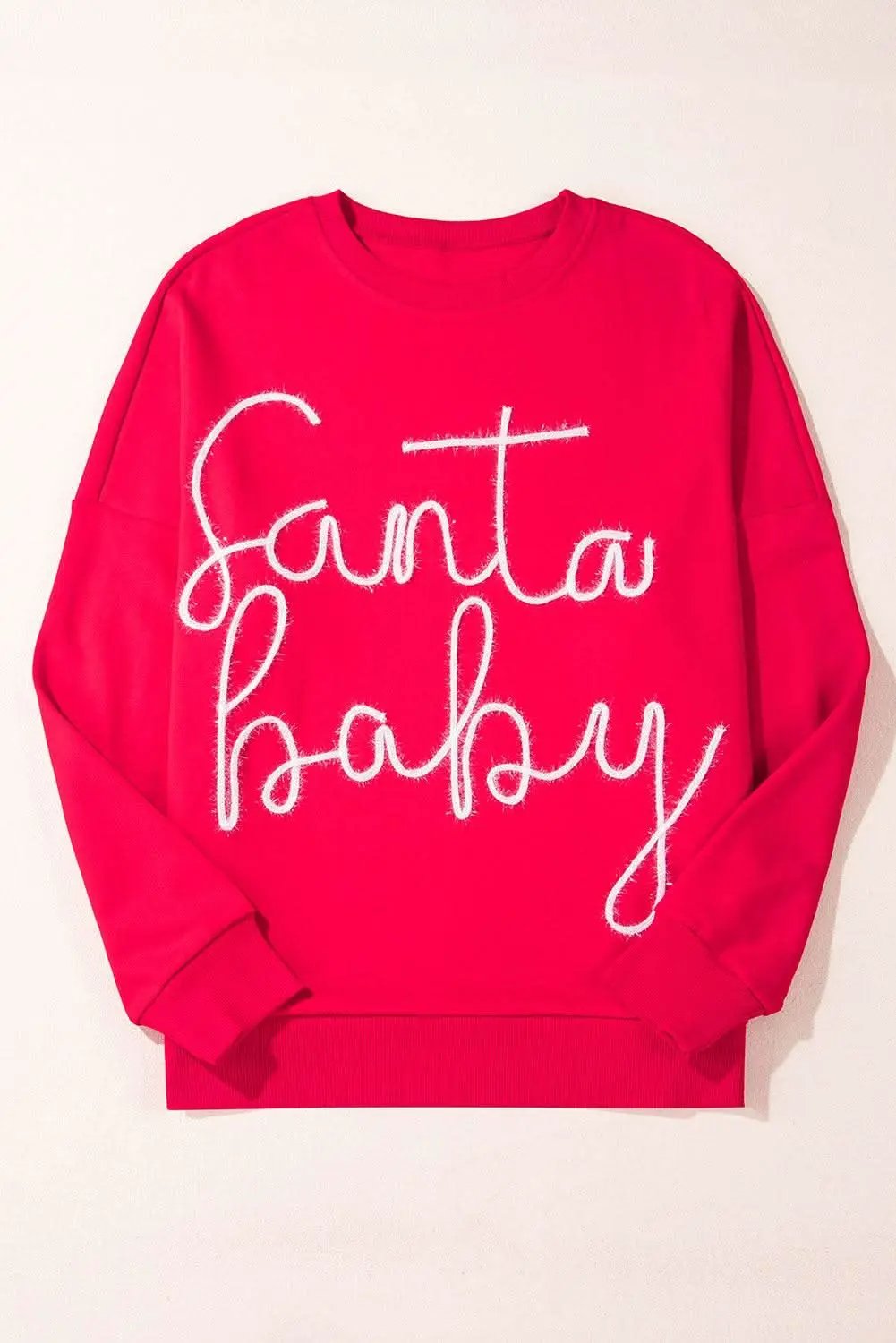 Cozy red Santa baby sweatshirt - Love Salve